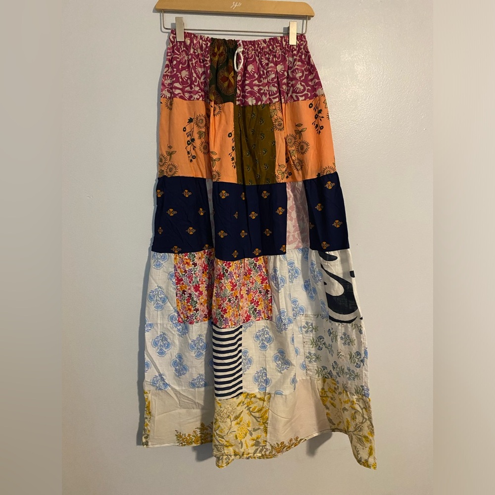 Ashley Taylor skirt one size pull on patchwork 100% cotton